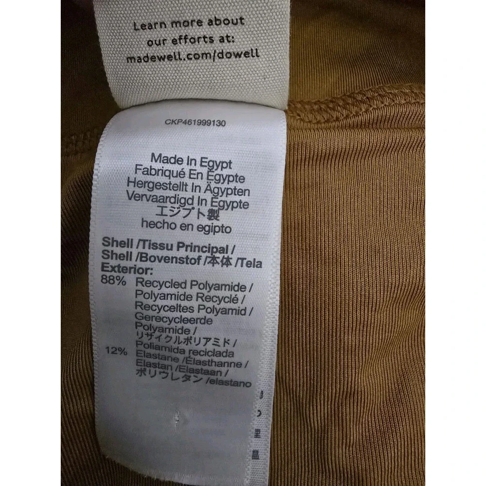 Madewell Women's Lined Running Active‎ Shorts Mustard Brown New XS